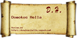 Domokos Hella névjegykártya
